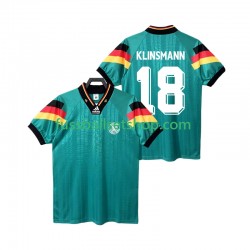 Günstige Fußball Trikotsatz Deutschland KLINSMANN 18 1992 Retro Herren Auswärtstrikot Kurzarm