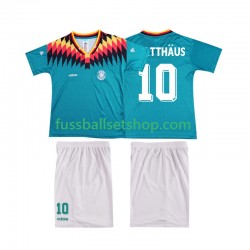 Günstige Fußball Trikotsatz Deutschland MATTHAUS 10 Retro Kinder Auswärtstrikot 1994 Kurzarm