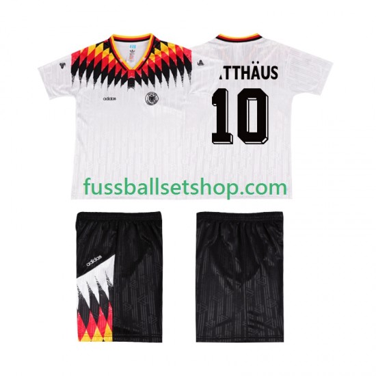 Günstige Fußball Trikotsatz Deutschland MATTHAUS 10 Retro Kinder Heimtrikot 1994 Kurzarm
