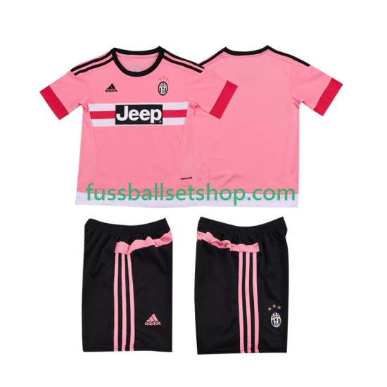 Günstige Fußball Trikotsatz Juventus Turin 2015 2016 Retro Kinder Auswärtstrikot Kurzarm