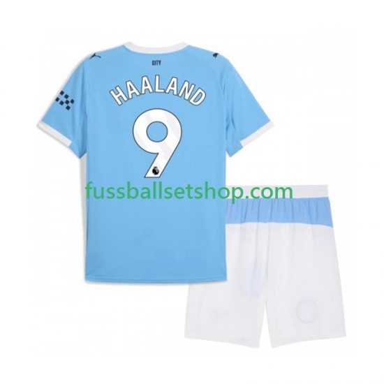 Günstige Fußball Trikotsatz Manchester City Erling Haaland 9 Kinder Heimtrikot 2025-2026 Kurzarm