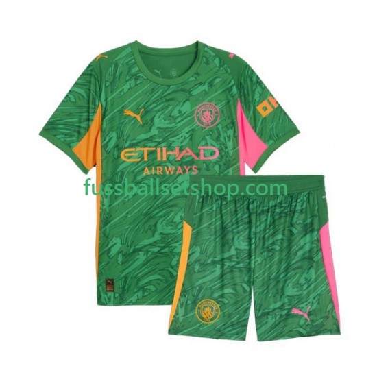Günstige Fußball Trikotsatz Manchester City Torwart Kinder Heimtrikot 2025-2026 Kurzarm
