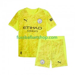 Günstige Fußball Trikotsatz Manchester City Torwart Kinder Ausweichtrikot 2025-2026 Kurzarm