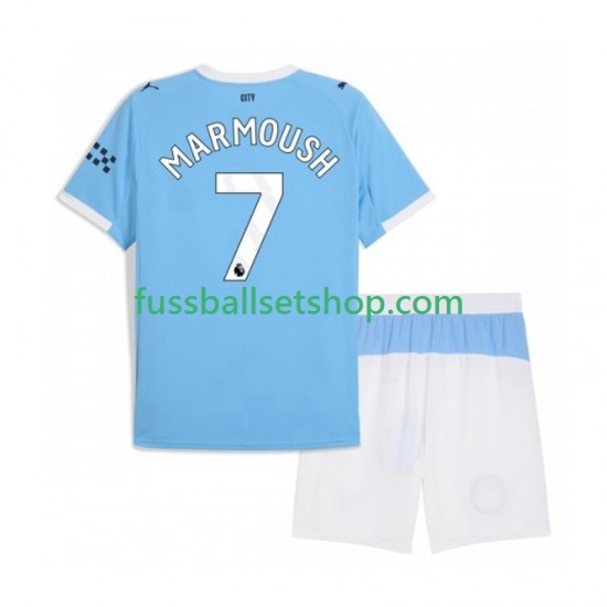 Günstige Fußball Trikotsatz Manchester City Omar Marmoush 7 Kinder Heimtrikot 2025-2026 Kurzarm
