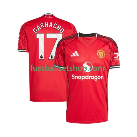 Günstige Fußball Trikotsatz Manchester United Alejandro Garnacho 17 Herren Heimtrikot 2025-2026 Kurzarm