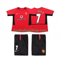 Günstige Fußball Trikotsatz Manchester United BECKHAM 7 2004 Retro Kinder Heimtrikot 2002 Kurzarm
