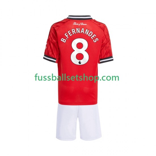 Günstige Fußball Trikotsatz Manchester United Bruno Fernandes 8 Kinder Heimtrikot 2025-2026 Kurzarm