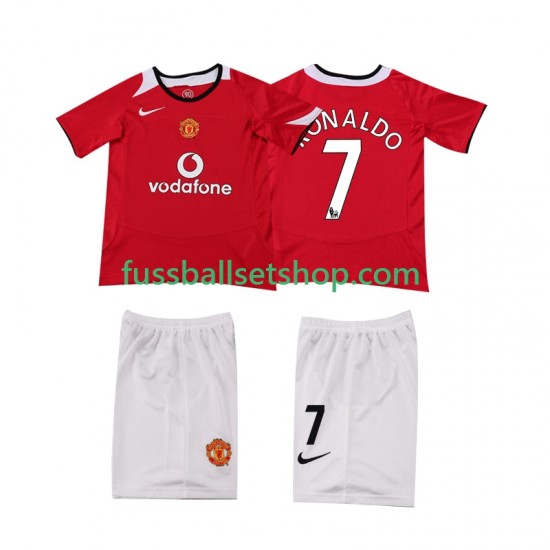 Günstige Fußball Trikotsatz Manchester United Cristiano Ronaldo 7 2004 Retro Kinder Heimtrikot 2006 Kurzarm