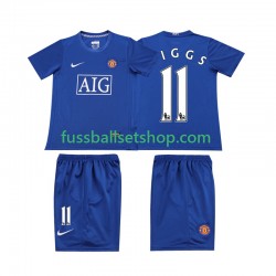 Günstige Fußball Trikotsatz Manchester United GIGGS 11 Retro Kinder Auswärtstrikot 2008 Kurzarm