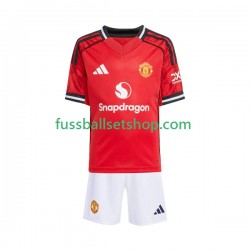 Günstige Fußball Trikotsatz Manchester United Kinder Heimtrikot 2025-2026 Kurzarm