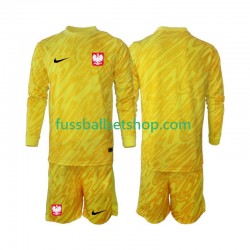 Günstige Fußball Trikotsatz Polen Torwart Kinder Heimtrikot 2024 Langarm
