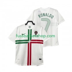 Günstige Fußball Trikotsatz Portugal Cristiano Ronaldo 7 2012 Retro Herren Auswärtstrikot Kurzarm