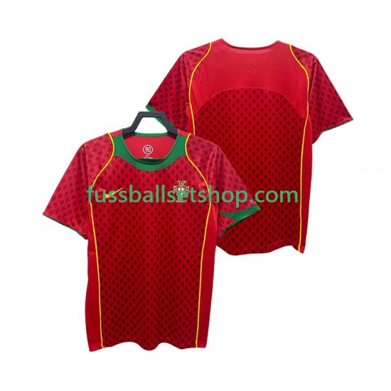 Günstige Fußball Trikotsatz Portugal 2004 Retro Herren Heimtrikot Kurzarm