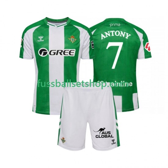 Günstige Fußball Trikotsatz Betis Sevilla Antony 7 Kinder Heimtrikot 2025-2026 Kurzarm