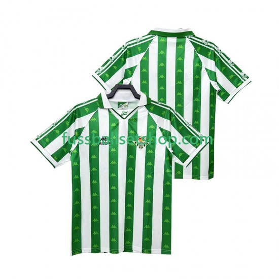 Günstige Fußball Trikotsatz Betis Sevilla 1995 1997 Retro Herren Heimtrikot Kurzarm