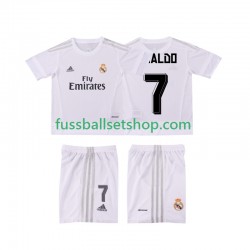Günstige Fußball Trikotsatz Real Madrid Cristiano Ronaldo 7 2015 2016 Retro Kinder Heimtrikot Kurzarm