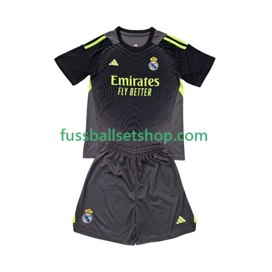 Günstige Fußball Trikotsatz Real Madrid Torwart Kinder Ausweichtrikot 2025-2026 Kurzarm