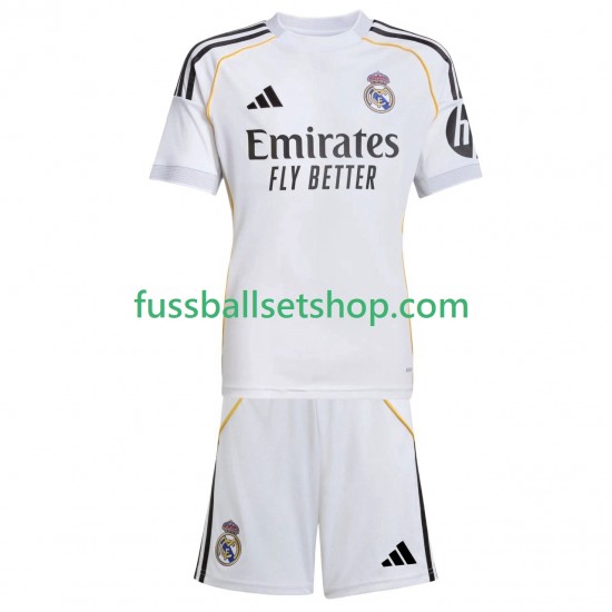 Günstige Fußball Trikotsatz Real Madrid Kinder Heimtrikot 2025-2026 Kurzarm
