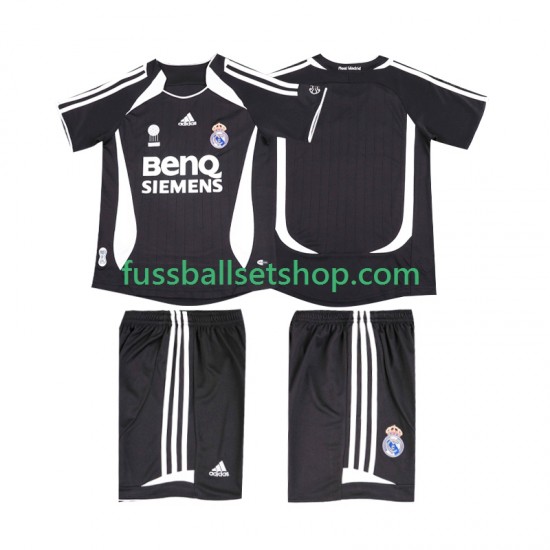 Günstige Fußball Trikotsatz Real Madrid 2007 Retro Kinder Auswärtstrikot 2006 Kurzarm