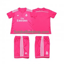 Günstige Fußball Trikotsatz Real Madrid 2014 2015 Retro Kinder Auswärtstrikot Kurzarm