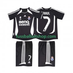 Günstige Fußball Trikotsatz Real Madrid RAUL 7 2007 Retro Kinder Auswärtstrikot 2006 Kurzarm