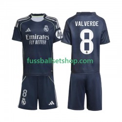 Günstige Fußball Trikotsatz Real Madrid Valverde 8 Kinder Auswärtstrikot 2025-2026 Kurzarm