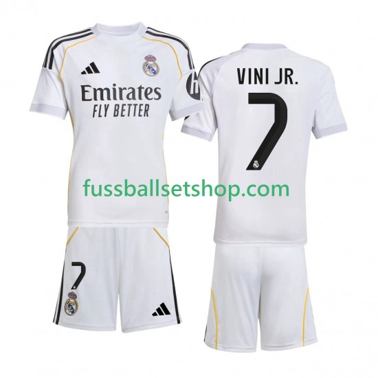 Günstige Fußball Trikotsatz Real Madrid Vinicius Junior 7 Kinder Heimtrikot 2025-2026 Kurzarm