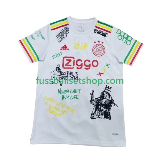 Günstige Fußball Trikotsatz Ajax Amsterdam Bob Marley Special Herren Heimtrikot 2025 Kurzarm