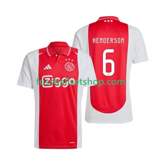 Günstige Fußball Trikotsatz Ajax Amsterdam Henderson 6 Herren Heimtrikot 2024-2025 Kurzarm