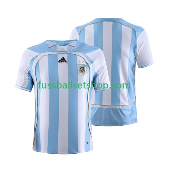 Günstige Fußball Trikotsatz Argentinien Retro Herren Heimtrikot 2006 Kurzarm