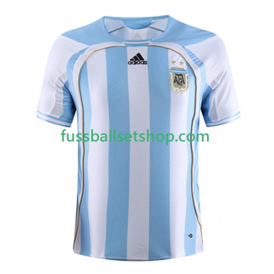 Günstige Fußball Trikotsatz Argentinien Retro Herren Heimtrikot 2006 Kurzarm