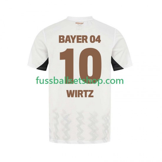 Günstige Fußball Trikotsatz Bayer 04 Leverkusen Florian Wirtz 10 Herren Auswärtstrikot 2024-2025 Kurzarm