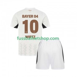 Günstige Fußball Trikotsatz Bayer 04 Leverkusen Florian Wirtz 10 Kinder Auswärtstrikot 2024-2025 Kurzarm