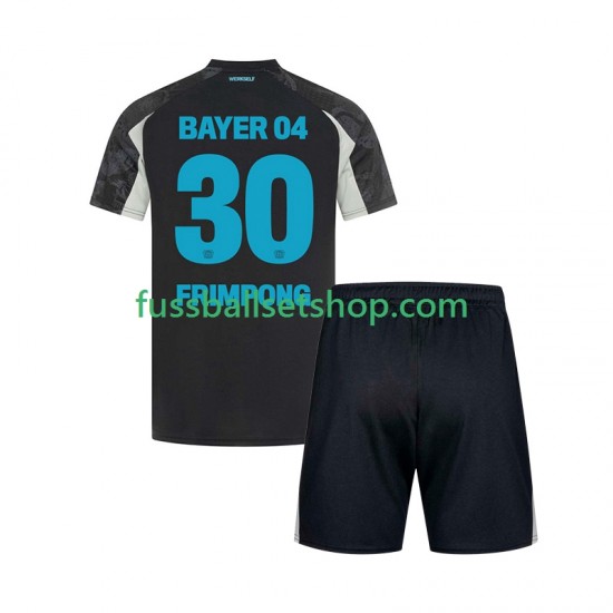 Günstige Fußball Trikotsatz Bayer 04 Leverkusen Frimpong 30 Kinder Ausweichtrikot 2024-2025 Kurzarm