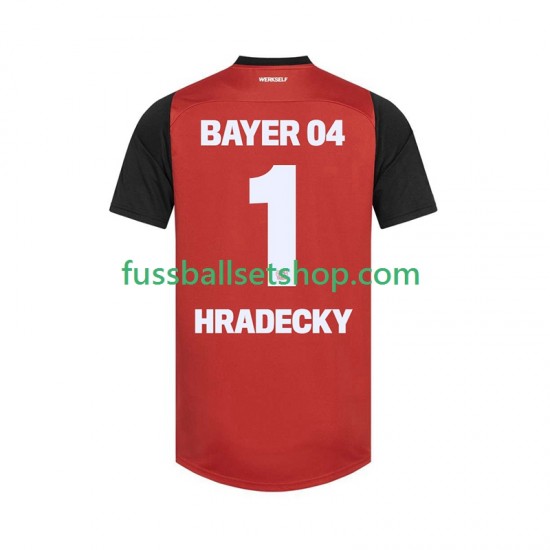 Günstige Fußball Trikotsatz Bayer 04 Leverkusen HRADECKY 1 Herren Heimtrikot 2024-2025 Kurzarm