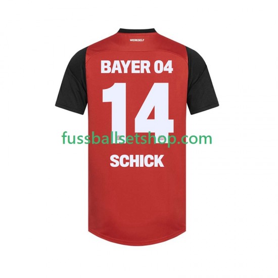 Günstige Fußball Trikotsatz Bayer 04 Leverkusen Patrik Schick 14 Herren Heimtrikot 2024-2025 Kurzarm