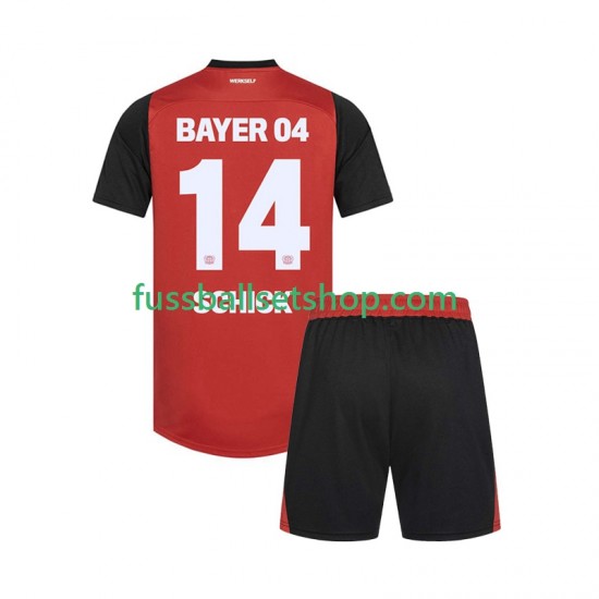 Günstige Fußball Trikotsatz Bayer 04 Leverkusen Patrik Schick 14 Kinder Heimtrikot 2024-2025 Kurzarm