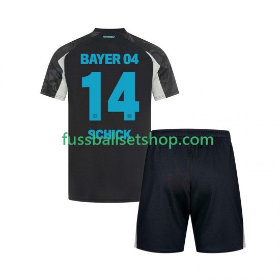 Günstige Fußball Trikotsatz Bayer 04 Leverkusen Patrik Schick 14 Kinder Ausweichtrikot 2024-2025 Kurzarm