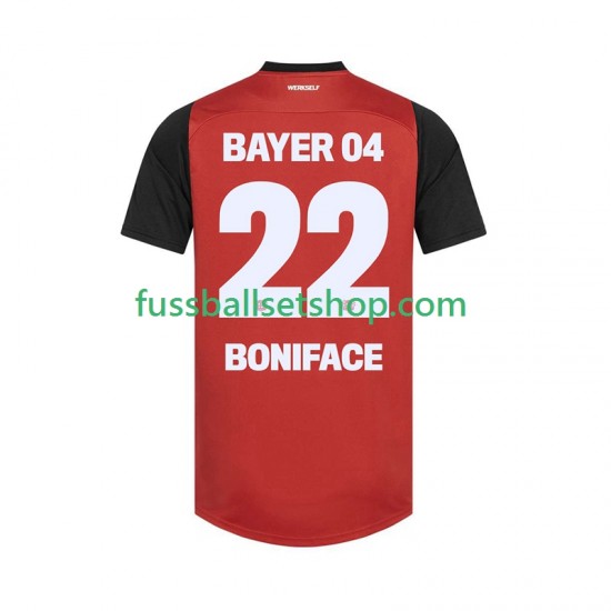 Günstige Fußball Trikotsatz Bayer 04 Leverkusen Victor Boniface 22 Herren Heimtrikot 2024-2025 Kurzarm