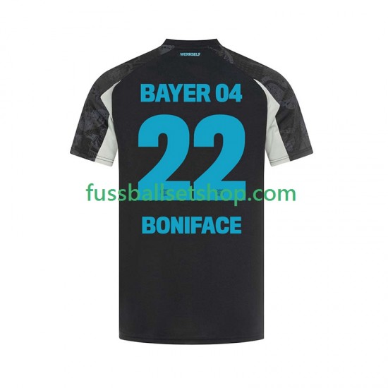 Günstige Fußball Trikotsatz Bayer 04 Leverkusen Victor Boniface 22 Herren Ausweichtrikot 2024-2025 Kurzarm