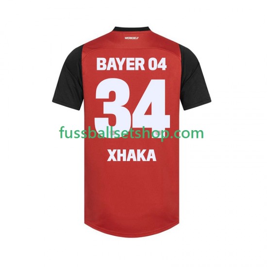 Günstige Fußball Trikotsatz Bayer 04 Leverkusen XHAKA 34 Herren Heimtrikot 2024-2025 Kurzarm