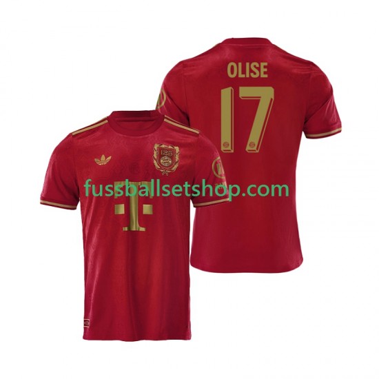 Günstige Fußball Trikotsatz FC Bayern München 125th Anniversary Michael Olise 17 Red Herren Heimtrikot 2024-2025 Kurzarm