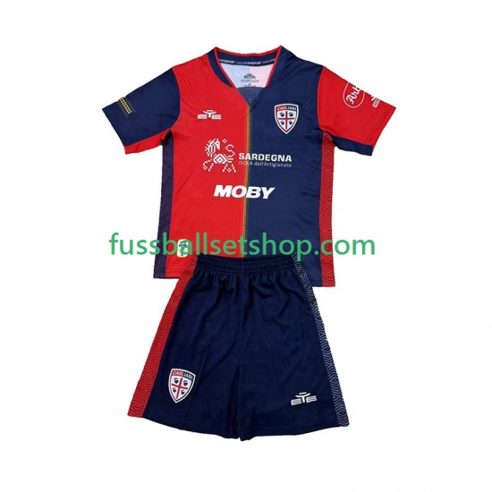 Günstige Fußball Trikotsatz Cagliari Kinder Heimtrikot 2024-2025 Kurzarm