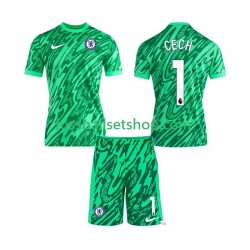Günstige Fußball Trikotsatz Chelsea CECH 1 Torwart Kinder Ausweichtrikot 2024-2025 Kurzarm