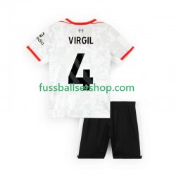 Günstige Fußball Trikotsatz Liverpool VIRGIL 4 Kinder Ausweichtrikot 2024-2025 Kurzarm