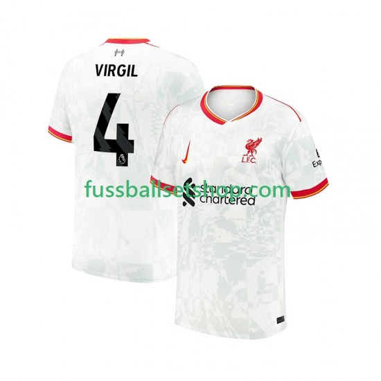 Günstige Fußball Trikotsatz Liverpool VIRGIL 4 Herren Ausweichtrikot 2024-2025 Kurzarm