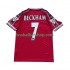 Günstige Fußball Trikotsatz Manchester United Beckham 7 Retro Herren Heimtrikot 1998 1999 Kurzarm