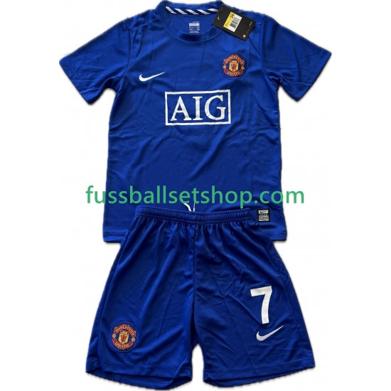 Günstige Fußball Trikotsatz Manchester United Cristiano Ronaldo 7 2009 Retro Kinder Ausweichtrikot 2008 Kurzarm