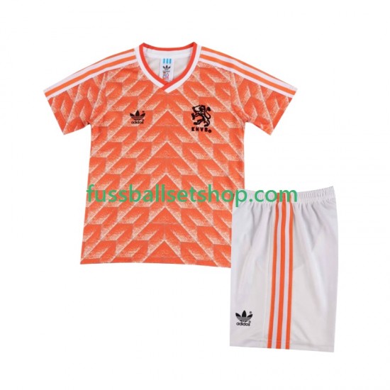 Günstige Fußball Trikotsatz Niederlande 1988 Retro Kinder Heimtrikot Kurzarm
