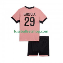 Günstige Fußball Trikotsatz Paris Saint-Germain Bradley Barcola 29 Kinder Ausweichtrikot 2024-2025 Kurzarm